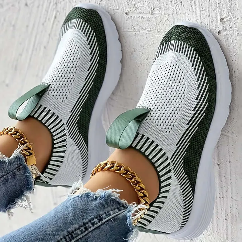 Women's Breathable Knit Slip-On Sneakers