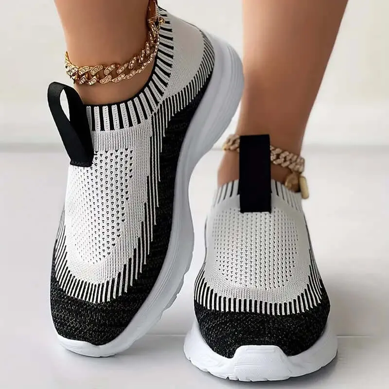 Women's Breathable Knit Slip-On Sneakers