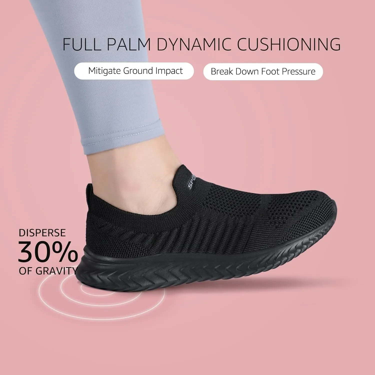 Womens Orthopedic Diabetic Walking Shoes Slip On Sneakers with Arch Support Comfortable Casual Loafers Plantar Fasciitis Foot Pain Relief