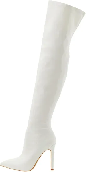 Women's Over The Knee Stretch Thigh High Boots Chunky High Heels Pointed Toe Long Fall Boots Knee High Cowboy Mid Calf