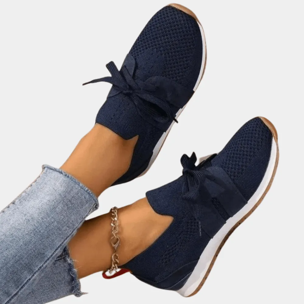 Women's Slip-On Knit Sneakers: Breathable Casual Shoes