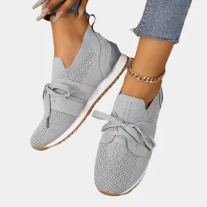 Women's Slip-On Knit Sneakers: Breathable Casual Shoes