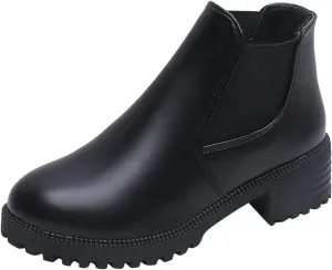 Womens Snow Boots Ankle Fall Booties for Women 2024 Boots for Women with Heel Boot Shoe Laces Flat Bottom Fashion Lug Sole Low Heel Chelsea Fashion