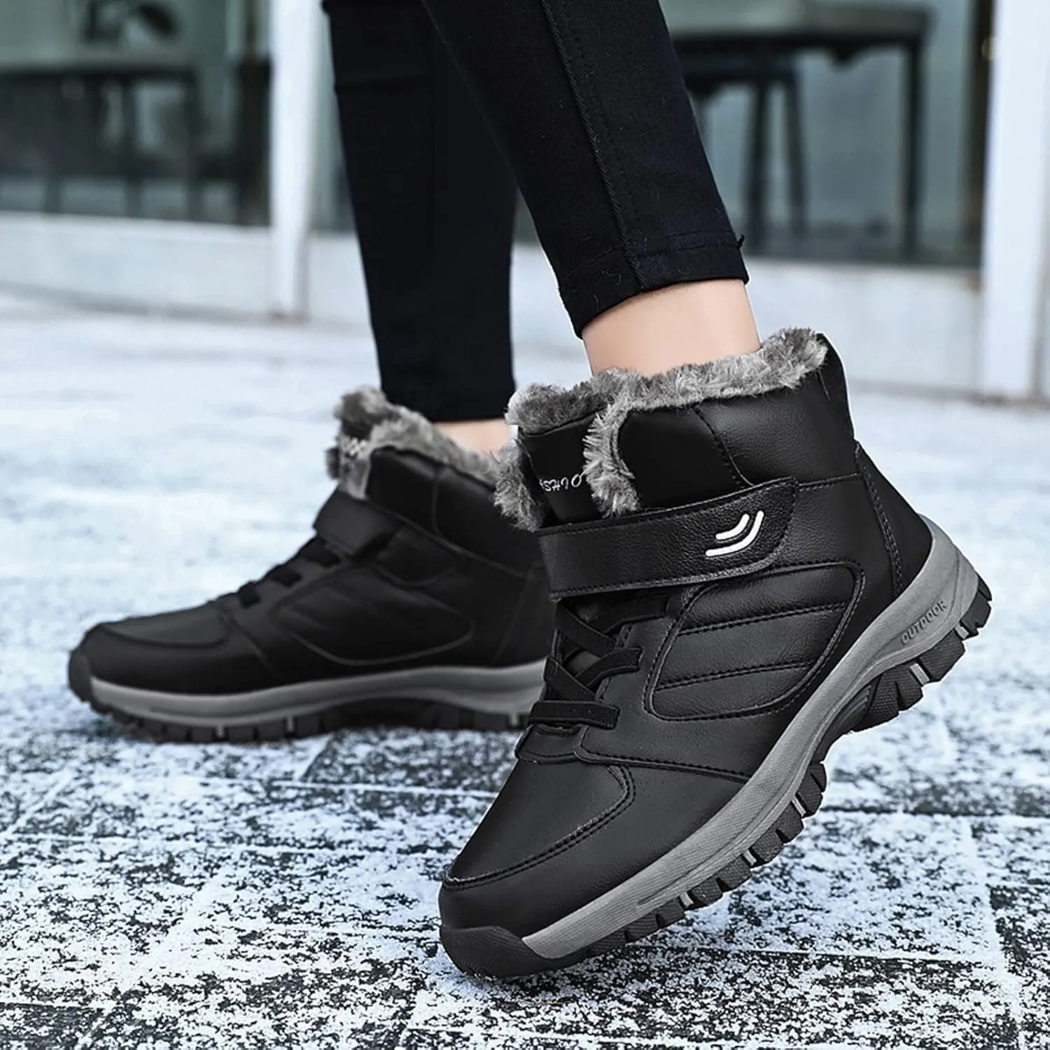 Womens Snow Boots Waterproof Insulated Pull on Snow Booties for Women 2023 Womens Winter Booties Slip on Waterproof Boots for Women Wide Width Womens Tall Winter Boots