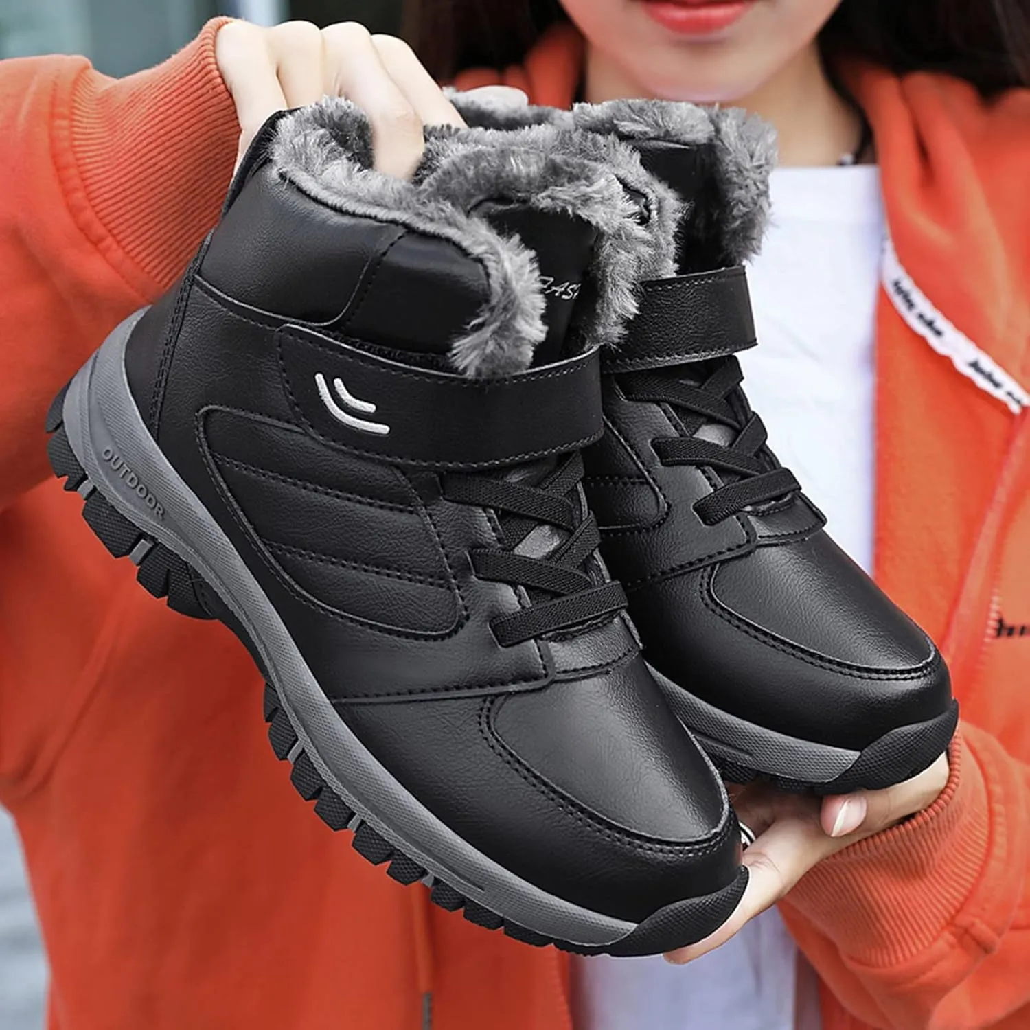 Womens Snow Boots Waterproof Insulated Pull on Snow Booties for Women 2023 Womens Winter Booties Slip on Waterproof Boots for Women Wide Width Womens Tall Winter Boots