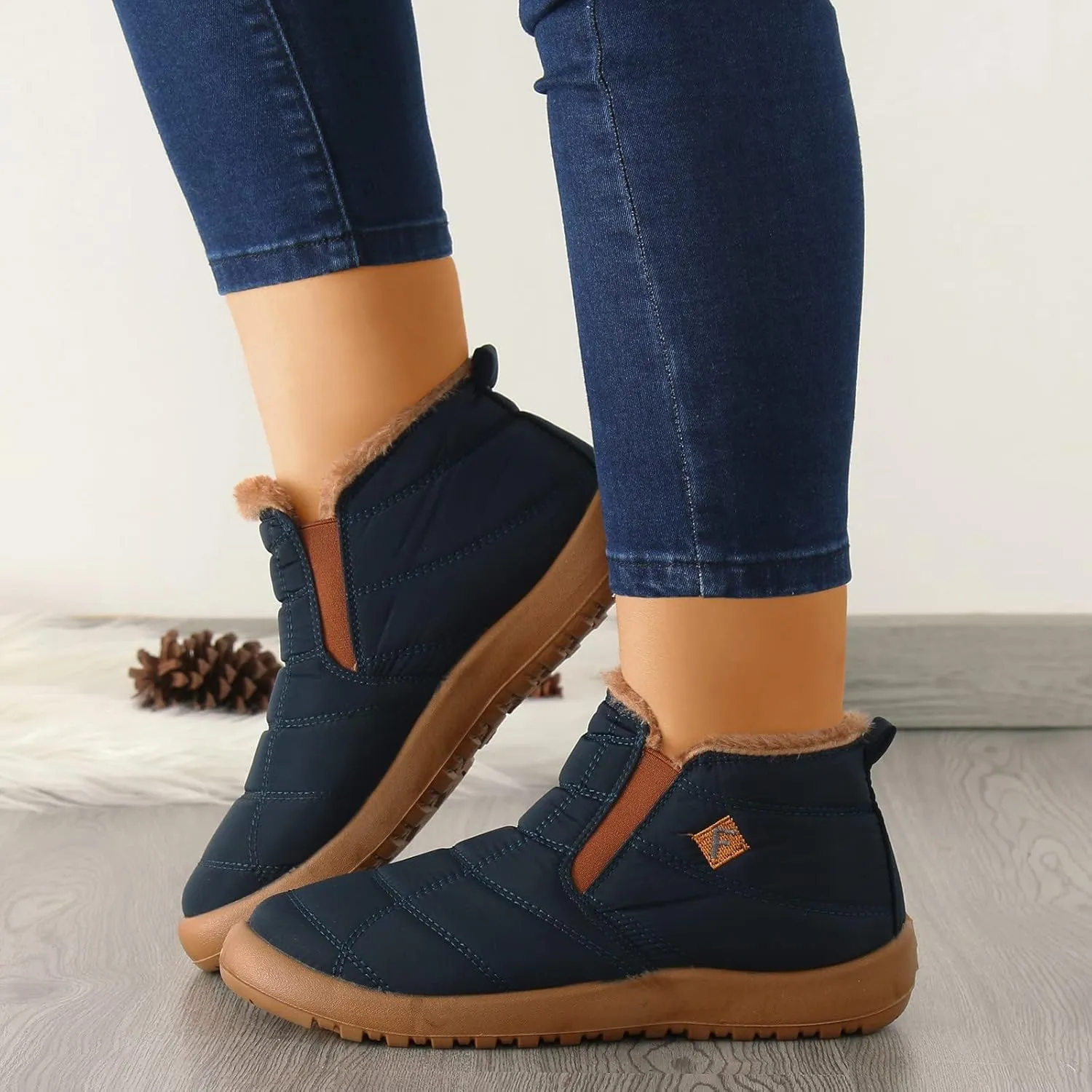 Women's Snowboard Boots Womens Waterproof Slip Resistant Snow Boots Woman Winter Boots with Fur Womens Waterproof Ankle Boots for Walking Botas De Invierno Para Mujer Para El Agua
