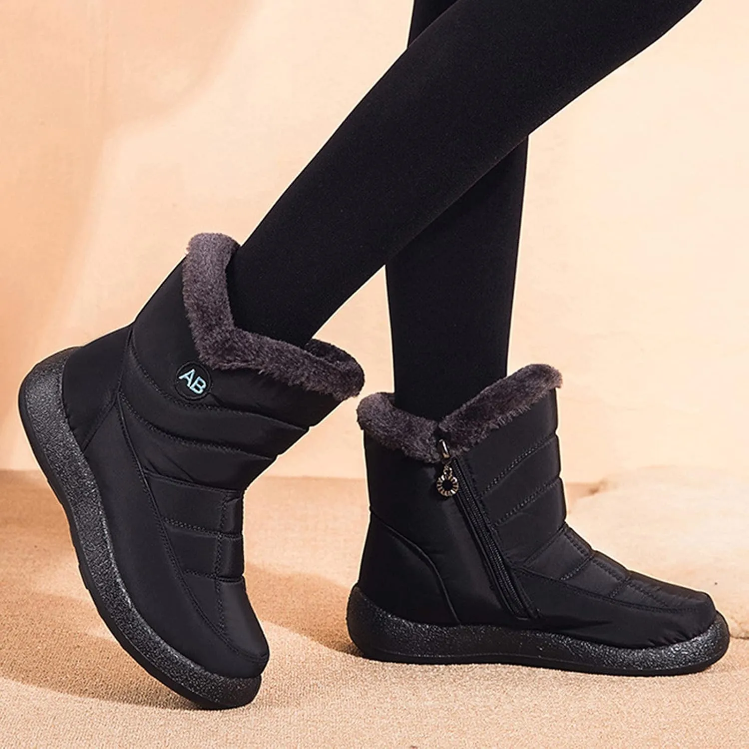 Women's Waterproof Snow Boots Lightweight Waterproof Snow Boots Women Winter Boots Waterproof Cold Weather Woman Winter Boots Knee High Wide Calf Plus Size Snow Boots Extra Wide Calf