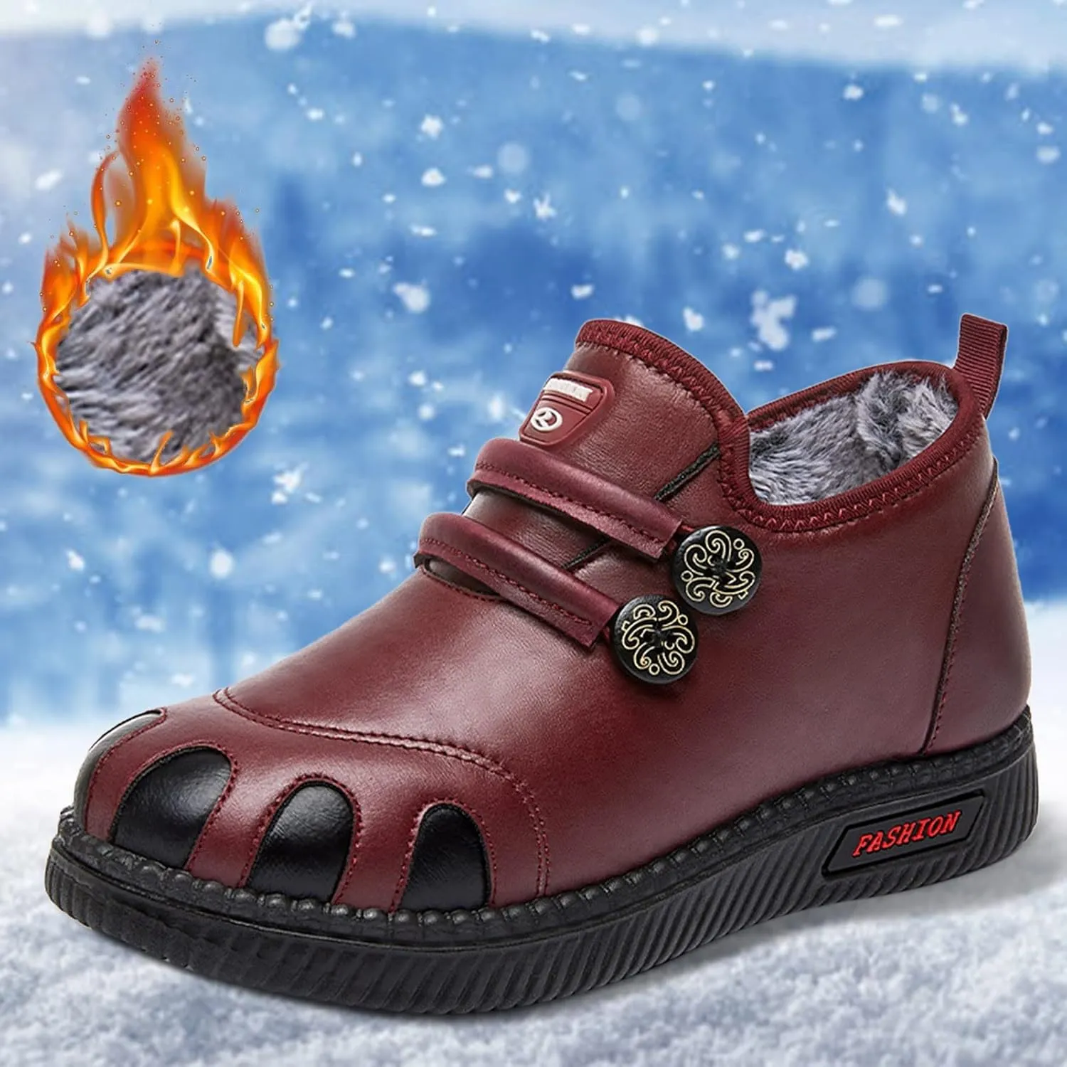 Womens Waterproof Winter Boots Tall Womens White Snow Boots Size 12 Women's Boots Winter Wide Width Snowboarding Snowboard Boots Snow Shoes for Women Extra Wide