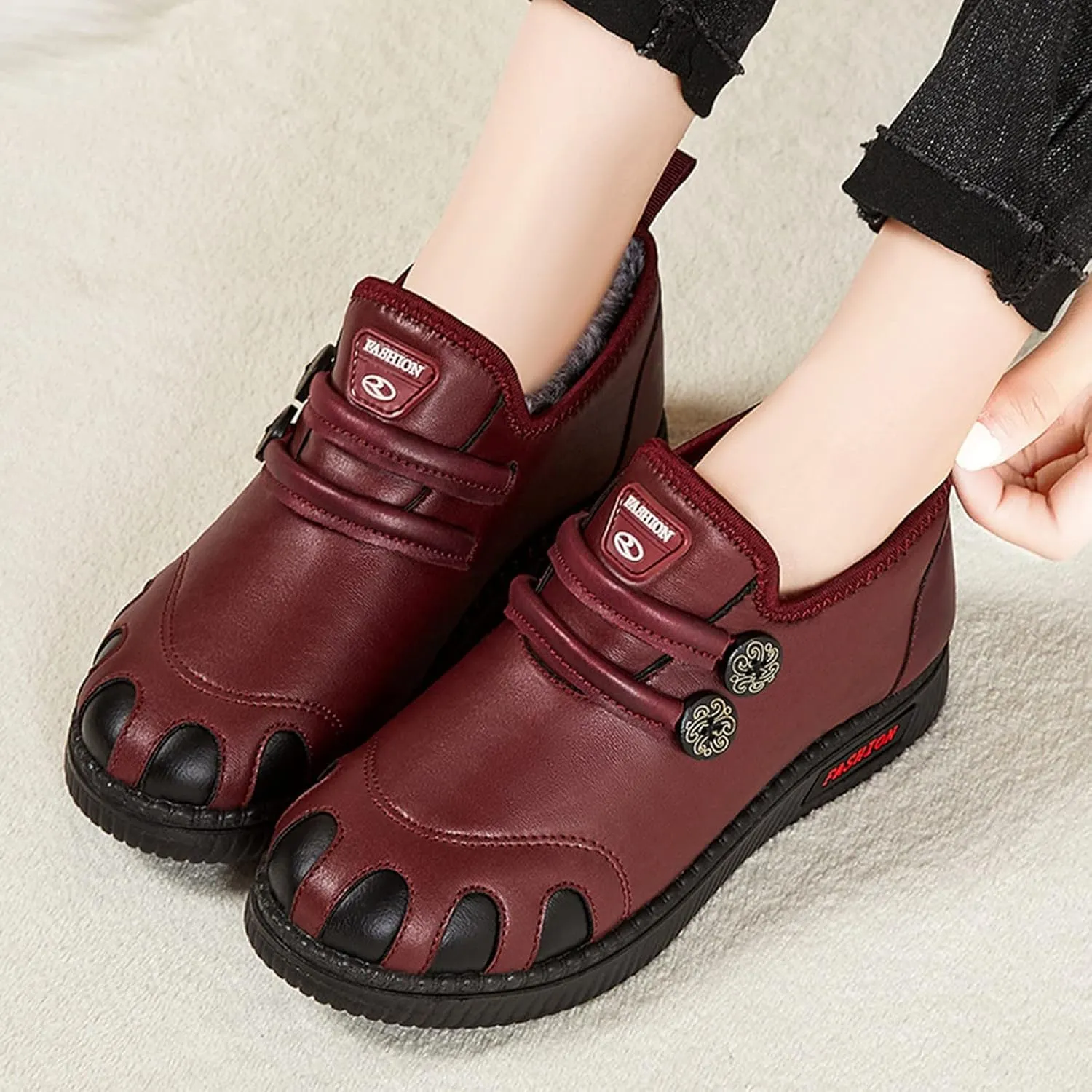Womens Waterproof Winter Boots Tall Womens White Snow Boots Size 12 Women's Boots Winter Wide Width Snowboarding Snowboard Boots Snow Shoes for Women Extra Wide