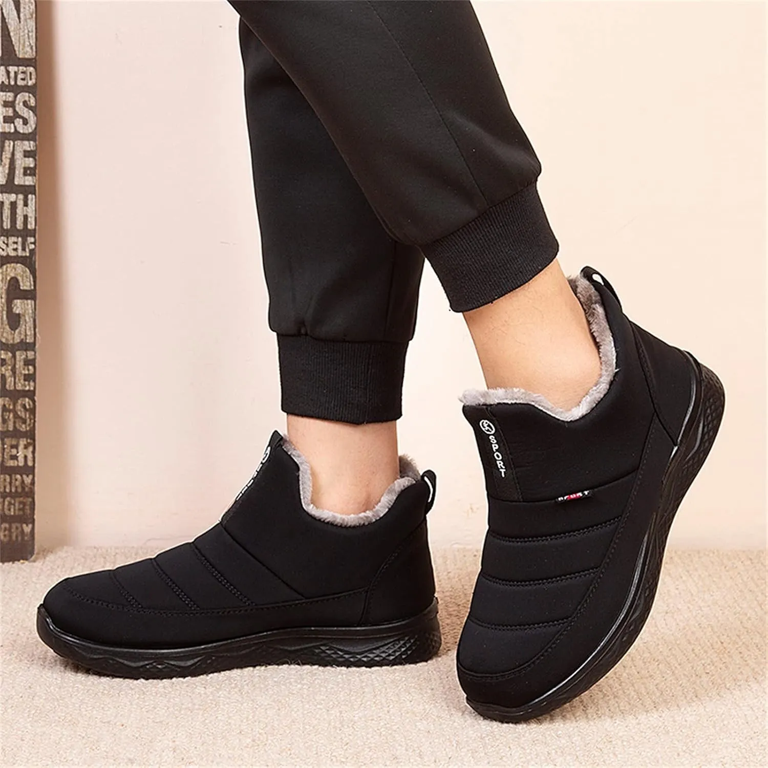 Women's Wide Width Go Snow Boots Womens Boots Winter Waterproof Tall Women's Snow Boots Size 12 Waterproof Comfortable Walking Boots Women Botas Con Casquillo Y Contra El Agua Para Mujer De Trabajo